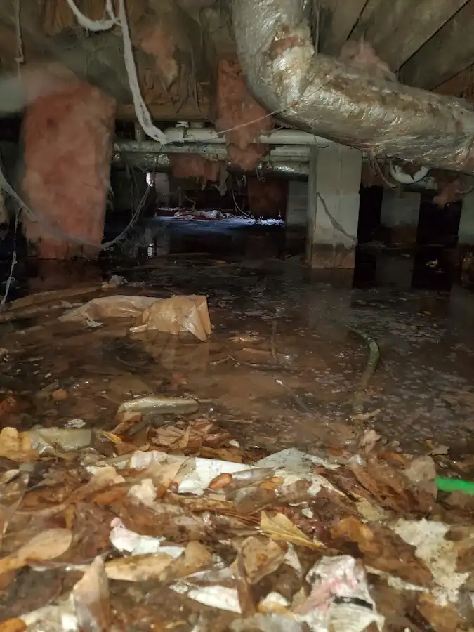 Crawl space flood assessment for Commercial Water Damage Restoration in North Platte